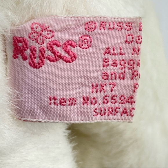 Russ Caress Soft Pets Bunny Rabbit Plush Teddy Bear Bean Bag Bottom 5 inches - Picture 8 of 10